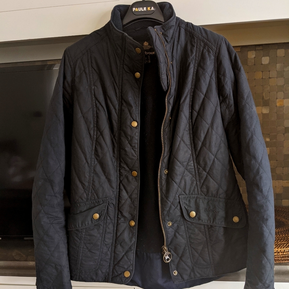 Navy Barbour Quilted Jacket